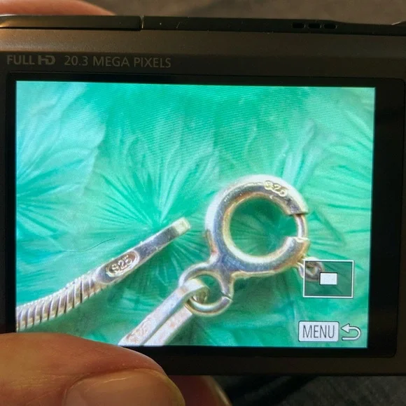 Sterling Silver Necklace and Opal Teardrop Pendant - Picture 8 of 17